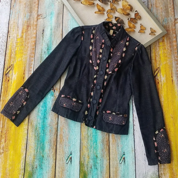 Ted Baker Jackets & Blazers - Ted Baker Denim Floral Quilted Tailored Blazer 2